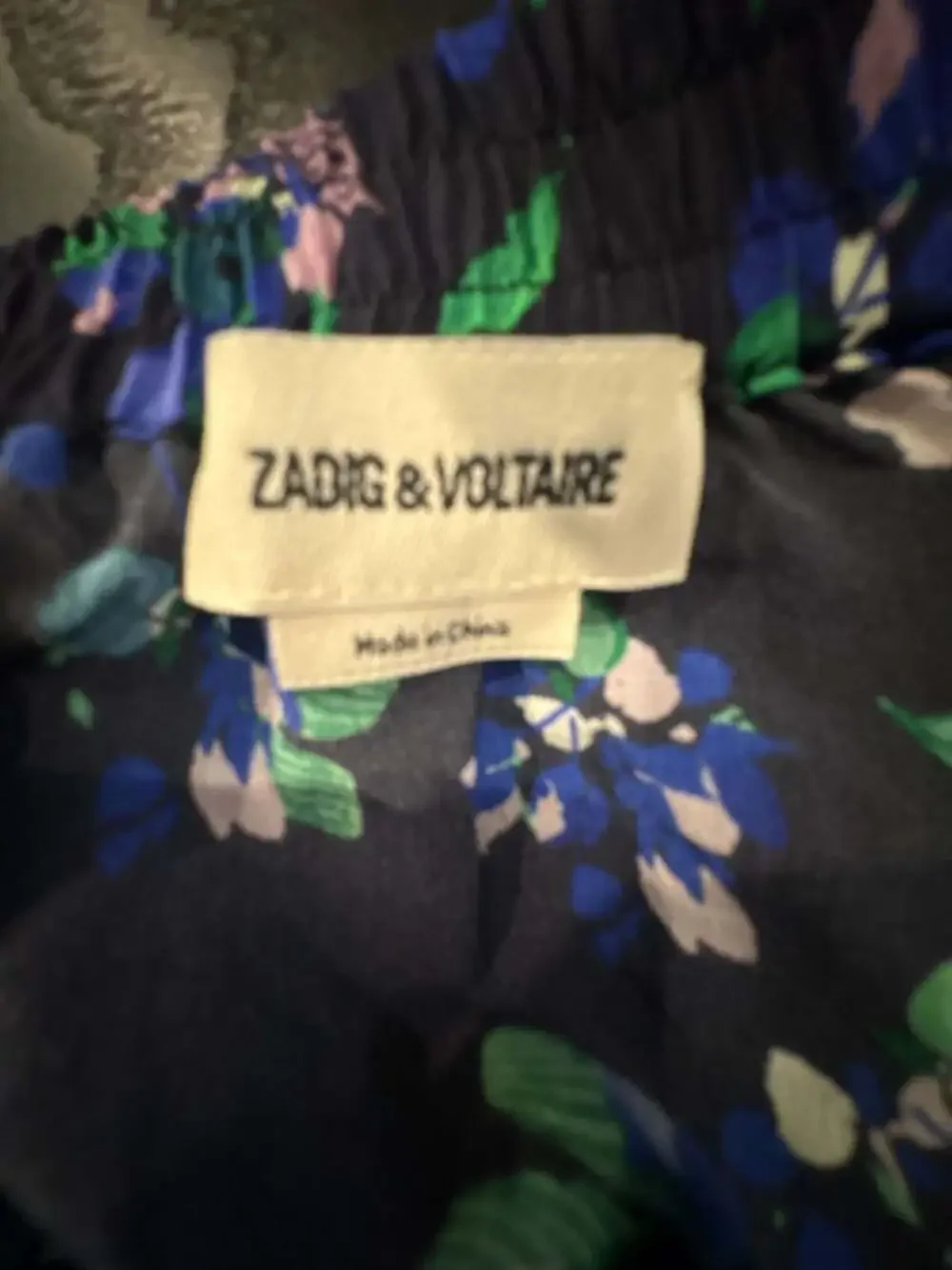 Zadig & Voltaire Jozy Floral Print Silk Skirt with Lace Trim size 42  L /XL new!